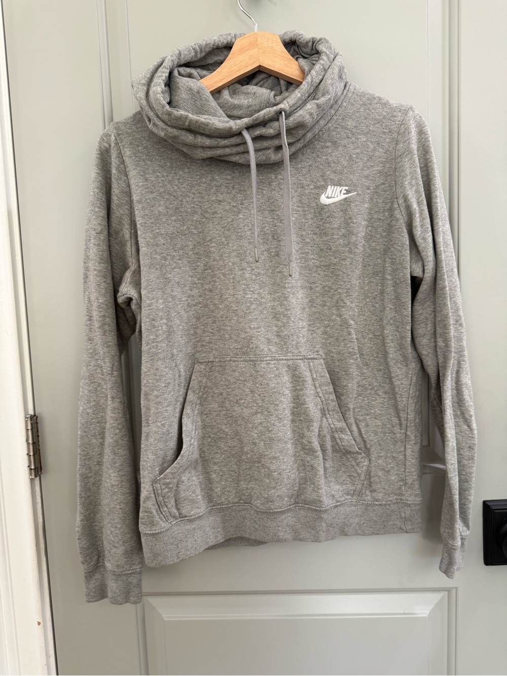 Nike Women’s Light Grey Cowl Neck Pullover Sweatshirt